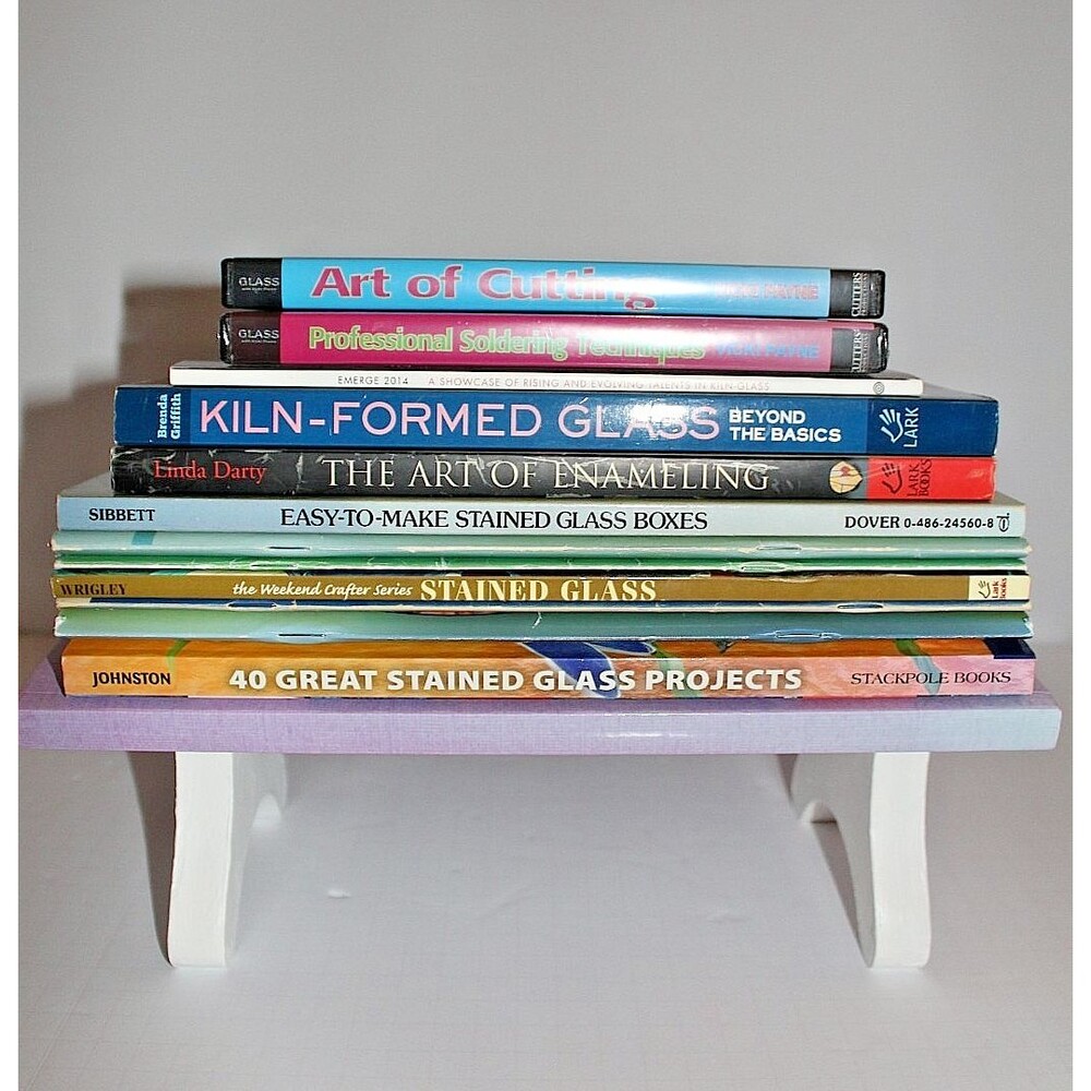Stained Glass Books Lot Kiln Formed Glass Enameling Soldering Techniques 10 Pc